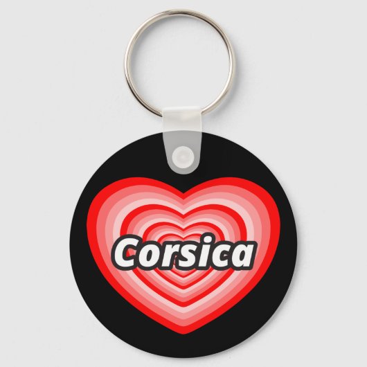 Ik hou van Corsica Sleutelhanger (Voorkant)