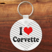 Ik hou van Corvette Sleutelhanger (Voorkant)