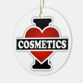 Ik hou van cosmetica keramisch ornament (Links)