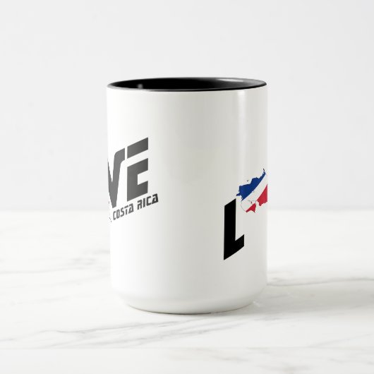 Ik hou van Costa Rica kaart Souvenir Mok (Midden)