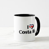 Ik hou van Costa Rica Vlag Mok (Voorkant rechts)