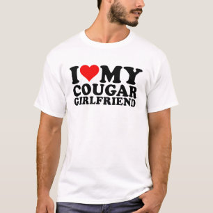 Ik hou van Cougars Funny Cougar Valentijnsdag 1WH1 T-shirt