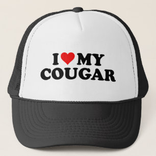 Ik hou van Cougars Funny Cougar Valentijnsdag 3WH1 Trucker Pet