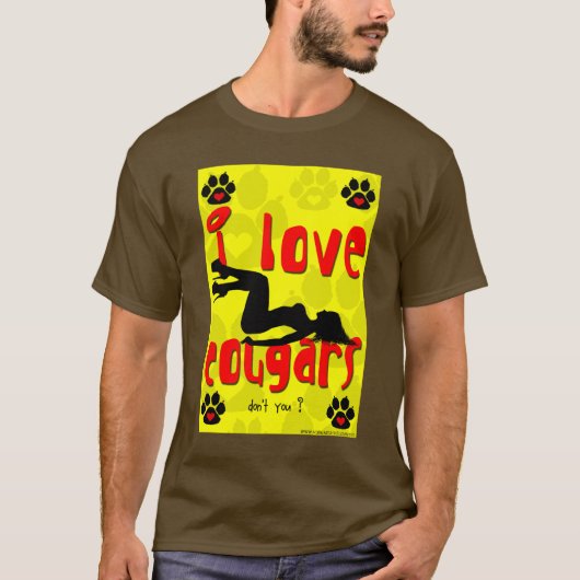 ik hou van cougars t-shirt (Voorkant)