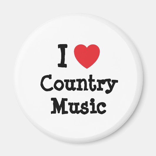 Ik hou van Country Music hart op maat gepersonalis Magneet (Voorkant)