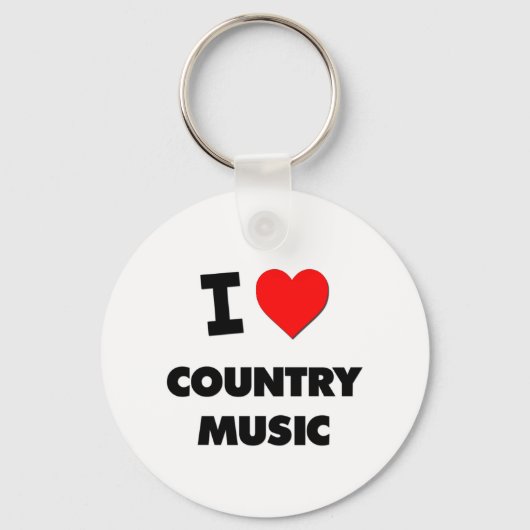 Ik hou van country Music Sleutelhanger (Voorkant)