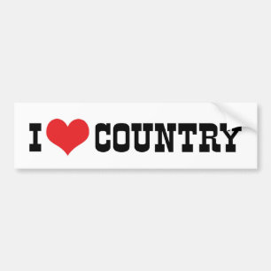 Ik hou van country-muziek bumpersticker