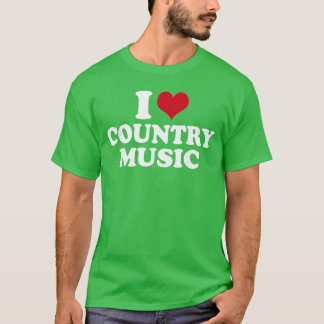 Ik hou van countrymuziek jongensfamilie t-shirt