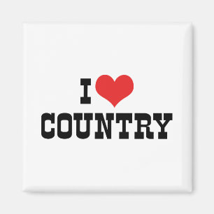 Ik hou van countrymuziek magneet