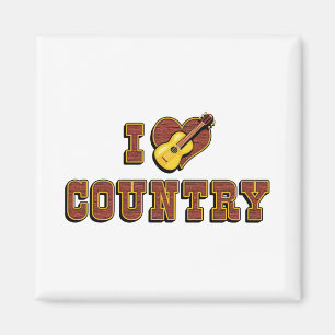 Ik hou van countrymuziek magneet