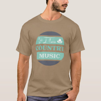 Ik hou van countrymuziek retro t-shirt