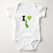 Ik hou van courgette romper (Voorkant)