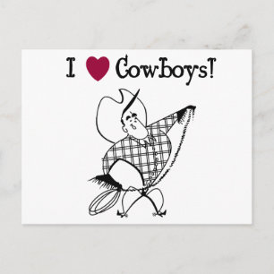 Ik hou van Cowboys Briefkaart