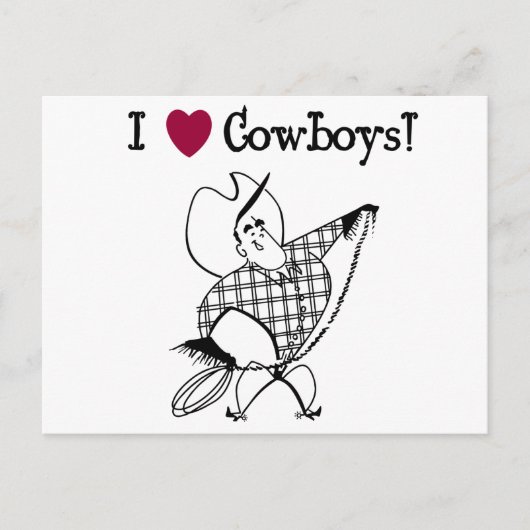 Ik hou van Cowboys Briefkaart (Voorkant)