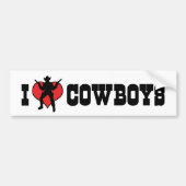 Ik hou van Cowboys Bumpersticker (Voorkant)