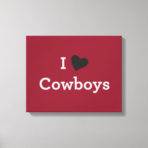 Ik hou van Cowboys Canvas Afdruk