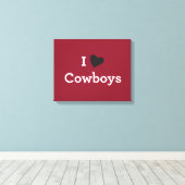 Ik hou van Cowboys Canvas Afdruk (Insitu (Houten vloer))