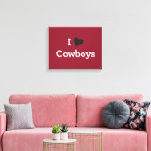 Ik hou van Cowboys Canvas Afdruk (Insitu (Woonkamer))