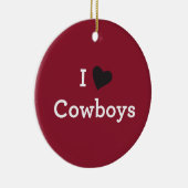 Ik hou van Cowboys Keramisch Ornament (Rechts)