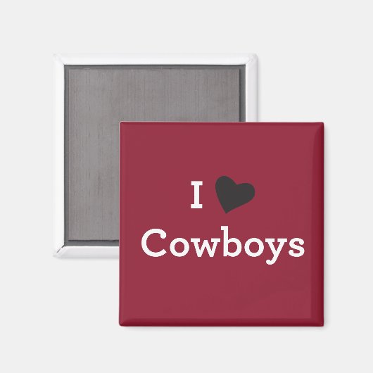 Ik hou van Cowboys Magneet (Voorkant / Achterkant)