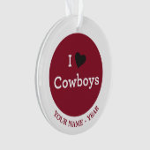 Ik hou van Cowboys Ornament (voorkant)