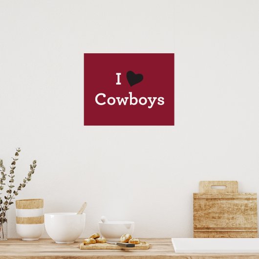Ik hou van Cowboys Poster (Keuken)