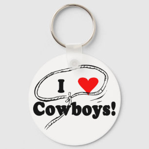 Ik hou van Cowboys T-shirts en cadeautjes. Sleutelhanger