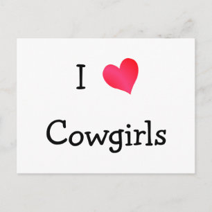Ik hou van cowgirls briefkaart