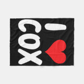 Ik hou van Cox - Hart - Naam Fleece Deken (Voorkant (Horizontaal))