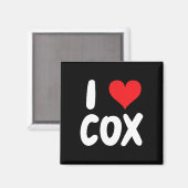 Ik hou van Cox - Hart - Naam Magneet (Voorkant / Achterkant)