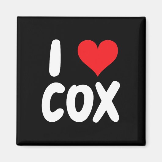 Ik hou van Cox - Hart - Naam Magneet (Voorkant)