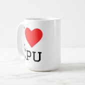Ik hou van cpu koffiemok (Voorkant links)