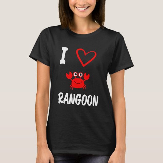 Ik hou van Crab Rangoon Cute Crab T-shirt (Voorkant)