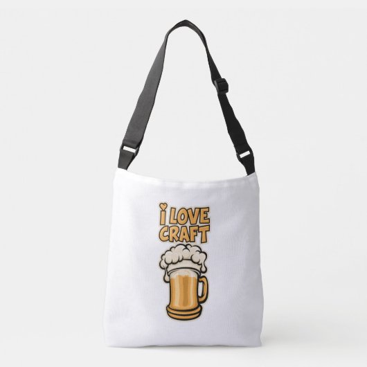 Ik hou van Craft Beer Crossbody Tas (Voorkant)