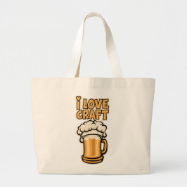 Ik hou van Craft Beer Grote Tote Bag