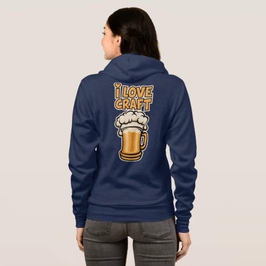 Ik hou van Craft Beer Hoodie (Achterkant volledig)