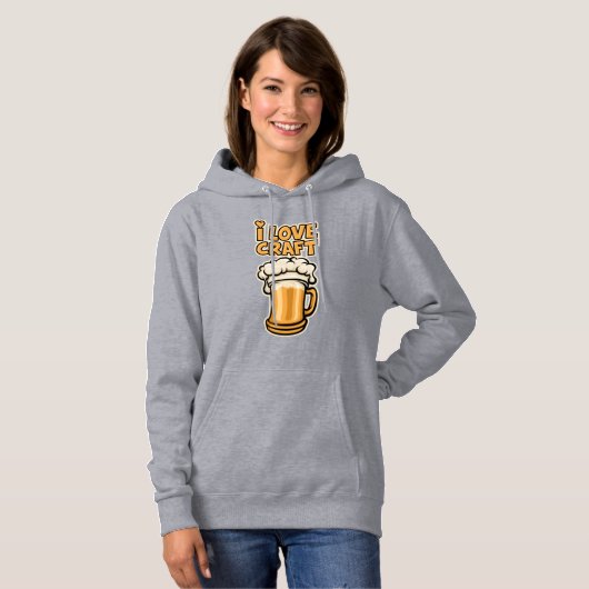 Ik hou van Craft Beer Hoodie (Voorkant volledig)