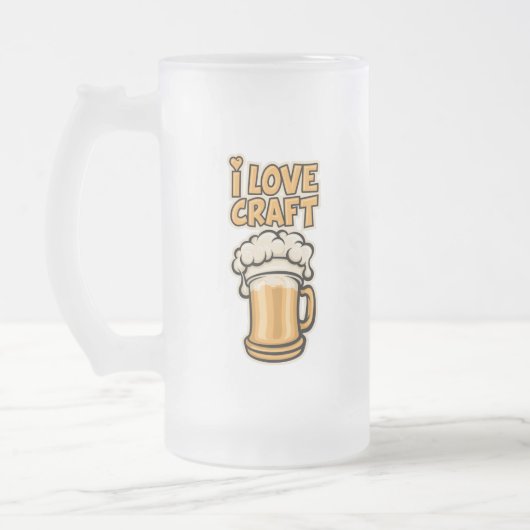 Ik hou van Craft Beer Matglas Bierpul (Links)