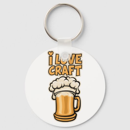 Ik hou van Craft Beer Sleutelhanger (Voorkant)