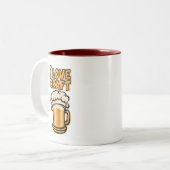 Ik hou van Craft Beer Tweekleurige Koffiemok (Voorkant links)