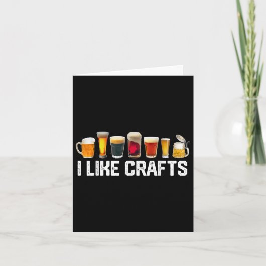 Ik hou van Crafts Craft Beer Microbrew Hops Funny Kaart (Voorkant)