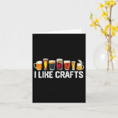Ik hou van Crafts Craft Beer Microbrew Hops Funny Kaart (Gele Bloem)