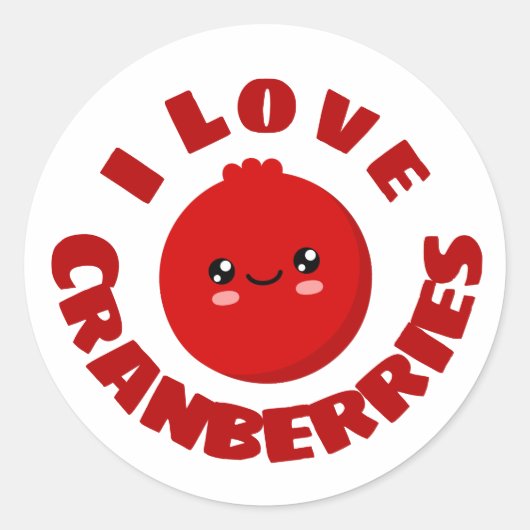 Ik hou van Cranberries Classic Round Sticker (Voorkant)