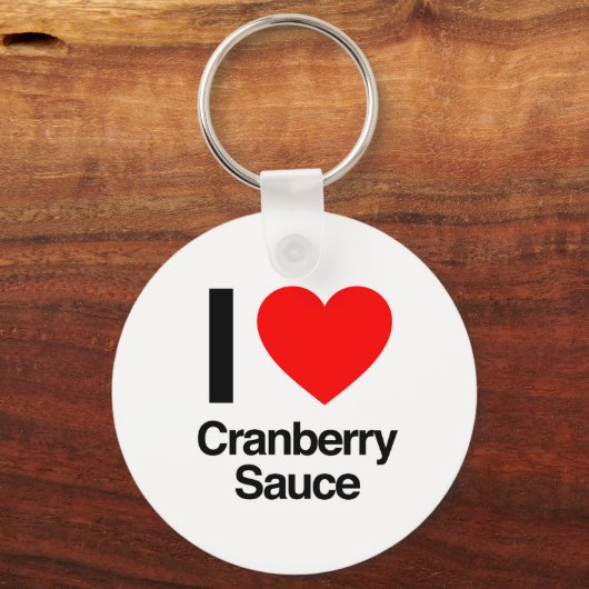 ik hou van cranberry sauce sleutelhanger (Voorkant)