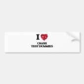 Ik hou van Crash Test Dummies Bumpersticker (Voorkant)
