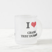 Ik hou van Crash Test Dummies Matglas Koffiemok (Voorkant rechts)