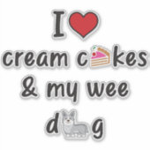 Ik hou van Cream Cakes & My Wee Dog Stickers (Voorkant)