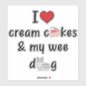 Ik hou van Cream Cakes & My Wee Dog Stickers (Vel)