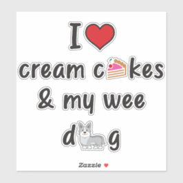 Ik hou van Cream Cakes & My Wee Dog Stickers