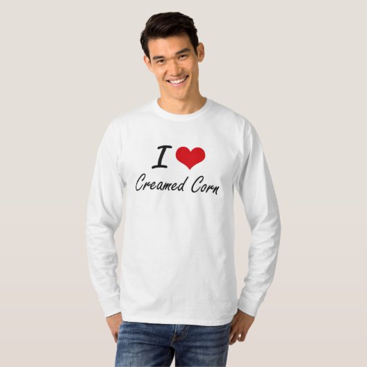 Ik hou van Creamed Corn T-shirt (Voorkant volledig)
